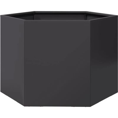 vidaXL Schwarzer Sechseck Stahl Gartendünger - Gartenpflanzer vidaXL Schwarzer Sechseck Stahl Gartendünger - Gartenpflanzer