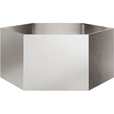 vidaXL Garden Planter Outdoor Flower Pot Planter Pot Hexagon Stainless Steel - Garden Planter vidaXL Garden Planter Outdoor Flower Pot Planter Pot Hexagon Stainless Steel - Garden Planter
