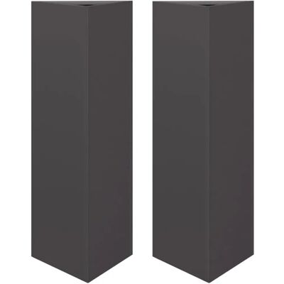 vidaXL Gartentöpfe 2 Stück Schwarz Dreieck Stahl - Gartentöpfe vidaXL Gartentöpfe 2 Stück Schwarz Dreieck Stahl - Gartentöpfe