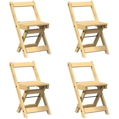 vidaXL 4er Klappbare Esszimmerstühle - Kiefer Holz vidaXL 4er Klappbare Esszimmerstühle - Kiefer Holz