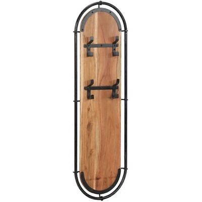vidaXL Akazien Holz Wandgarderoben 4 Haken 2 Stk. - Wandgarderobe mit 4 Haken vidaXL Akazien Holz Wandgarderoben 4 Haken 2 Stk. - Wandgarderobe mit 4 Haken