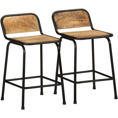 VidaXL 4013534 Modern Mango Hout Barhocker - Bar Stool VidaXL 4013534 Modern Mango Hout Barhocker - Bar Stool