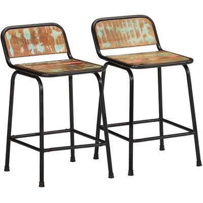 vidaXL 4013536 Gerecycled Houten Bar Kruk - Bar Stool vidaXL 4013536 Gerecycled Houten Bar Kruk - Bar Stool