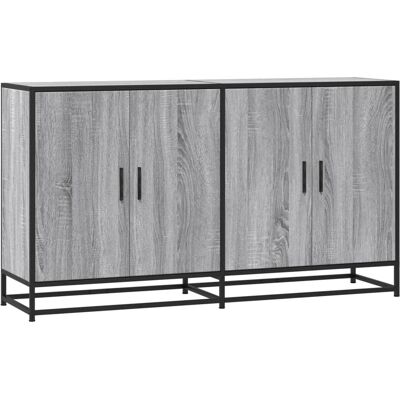 vidaXL 134x35x76 cm Grau Sonoma Anrichte - Sideboard vidaXL 134x35x76 cm Grau Sonoma Anrichte - Sideboard