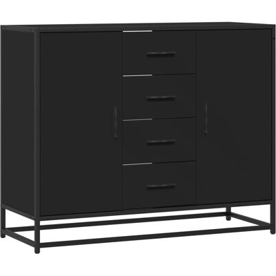 vidaXL 3300825 Zwart engineered hout Buffet - Buffet vidaXL 3300825 Zwart engineered hout Buffet - Buffet