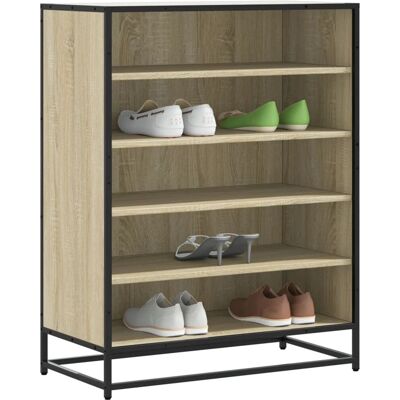 vidaXL Schuhschrank Sonoma Eiche - Schuhregal - Holzwerkstoff & Metall vidaXL Schuhschrank Sonoma Eiche - Schuhregal - Holzwerkstoff & Metall