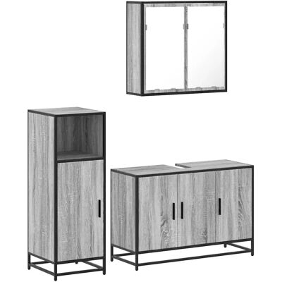 vidaXL 3300953 Grau Sonoma Badezimmermöbel-Set - Badezimmermöbelset vidaXL 3300953 Grau Sonoma Badezimmermöbel-Set - Badezimmermöbelset