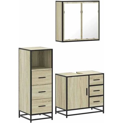 vidaXL Badeværelsesmøbel-Set - Grey Sonoma - 3 Stykker vidaXL Badeværelsesmøbel-Set - Grey Sonoma - 3 Stykker