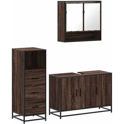 VidaXL 3301044 Badeværelsesmøbel-Set - Mørk Eg VidaXL 3301044 Badeværelsesmøbel-Set - Mørk Eg
