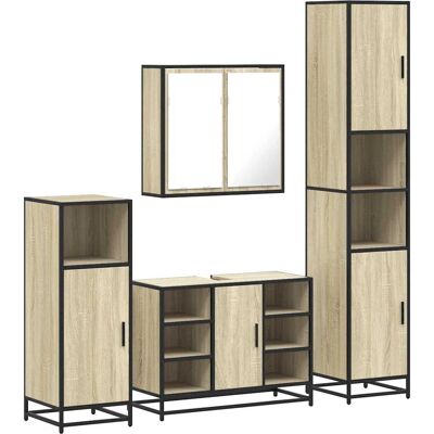 vidaXL Sonoma Eichen Badezimmermöbel-Set - Badezimmer-Set vidaXL Sonoma Eichen Badezimmermöbel-Set - Badezimmer-Set
