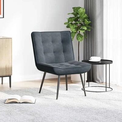 Vidaxl Dunkelgraues Samt Relaxsessel 64x74x84cm Vidaxl Dunkelgraues Samt Relaxsessel 64x74x84cm