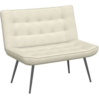 VidaXL Innenbank - Samt Crema 110x74x84 cm - Sitzbank VidaXL Innenbank - Samt Crema 110x74x84 cm - Sitzbank