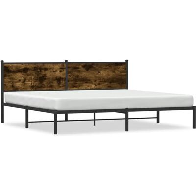 vidaXL Metallbett mit Kopfteil – Bettgestell für 200x200 cm Matratze vidaXL Metallbett mit Kopfteil – Bettgestell für 200x200 cm Matratze