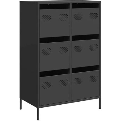 vidaXL Highboard Schwarz 68x39x101,5 cm Stahl vidaXL Highboard Schwarz 68x39x101,5 cm Stahl
