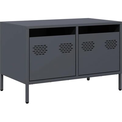 vidaXL TV-Schrank Anthrazit Kaltgewalzter Stahl - TV Schrank vidaXL TV-Schrank Anthrazit Kaltgewalzter Stahl - TV Schrank