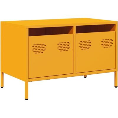 vidaXL Senfgelb 68x39x43,5 cm Stahl TV-Schrank - Medien & TV-Möbel vidaXL Senfgelb 68x39x43,5 cm Stahl TV-Schrank - Medien & TV-Möbel