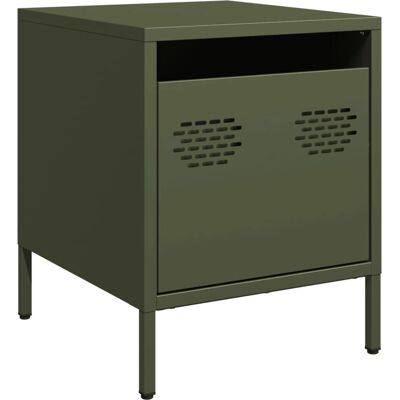 vidaXL Nightstand - Steel, Green - 35x39x43.5cm - Bedside Table vidaXL Nightstand - Steel, Green - 35x39x43.5cm - Bedside Table