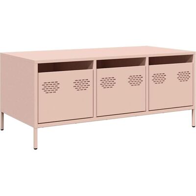 vidaXL Roze stalen salontafel - Bijzettafel vidaXL Roze stalen salontafel - Bijzettafel