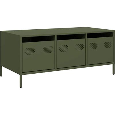 vidaXL 851272 Salontafel Groen Zwart Staal - Salontafel vidaXL 851272 Salontafel Groen Zwart Staal - Salontafel