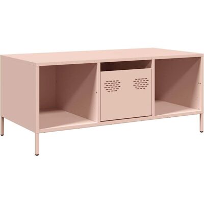 vidaXL Couchtisch Rosa - Kaltgewalzter Stahl - 101,5x50x43,5 cm - Beistelltisch vidaXL Couchtisch Rosa - Kaltgewalzter Stahl - 101,5x50x43,5 cm - Beistelltisch
