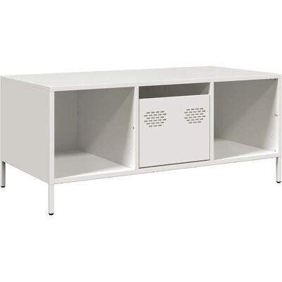 vidaXL 851279 Weiß Kaltgewalzter Stahl Couchtisch - Beistelltisch vidaXL 851279 Weiß Kaltgewalzter Stahl Couchtisch - Beistelltisch