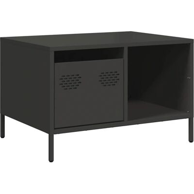 vidaXL Schwarzer Couchtisch - Couchtisch - Stahl - 68x50x43.5 cm vidaXL Schwarzer Couchtisch - Couchtisch - Stahl - 68x50x43.5 cm
