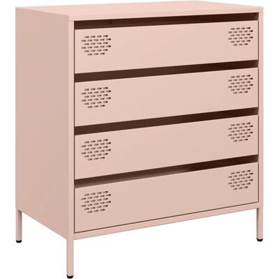 vidaXL Pinkes Sideboard - Aufbewahrungsschrank - Stahl - 68x39x73,5 cm vidaXL Pinkes Sideboard - Aufbewahrungsschrank - Stahl - 68x39x73,5 cm