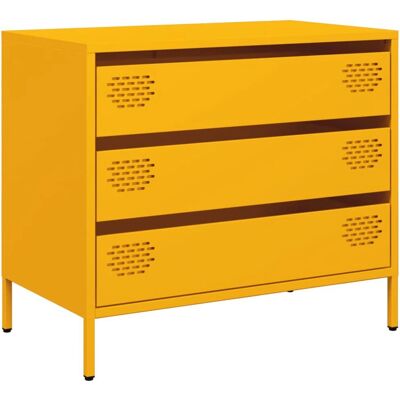 vidaXL Aparador Amarillo Mostaza - Muebles de Almacenamiento para Sala vidaXL Aparador Amarillo Mostaza - Muebles de Almacenamiento para Sala