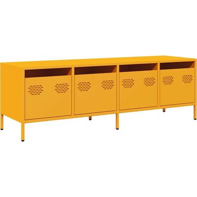 vidaXL TV-kaappi Sini-Mustard 135x39x43,5 cm Kylmävalssattu Teräs - TV-kaappi vidaXL TV-kaappi Sini-Mustard 135x39x43,5 cm Kylmävalssattu Teräs - TV-kaappi