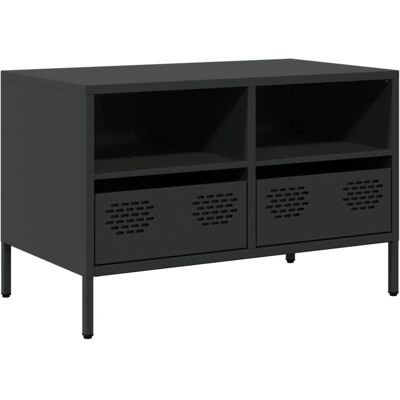 vidaXL 851316 Meuble TV noir - Support avec cadre en acier - Publicité vidaXL 851316 Meuble TV noir - Support avec cadre en acier - Publicité