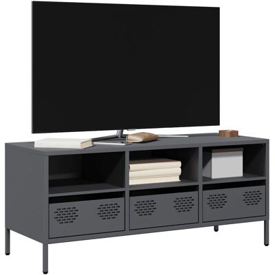 vidaXL TV-Schrank 101,5X39X43,5 Cm Kaltgewalzter Stahl - TV Schrank vidaXL TV-Schrank 101,5X39X43,5 Cm Kaltgewalzter Stahl - TV Schrank