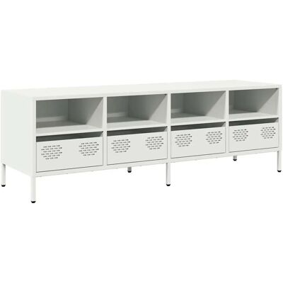 vidaXL Wit 135x39x43.5cm Koudgewalst Staal TV Kast vidaXL Wit 135x39x43.5cm Koudgewalst Staal TV Kast