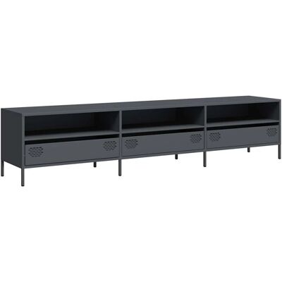 vidaXL TV Cabinet Anthracite - Cold-rolled Steel - 202x39x43.5 cm vidaXL TV Cabinet Anthracite - Cold-rolled Steel - 202x39x43.5 cm