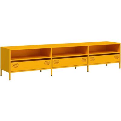 vidaXL TV cabinet Mustard Yellow 202x39x43.5 cm Cold-rolled Steel - TV cabinet/entertainment centre vidaXL TV cabinet Mustard Yellow 202x39x43.5 cm Cold-rolled Steel - TV cabinet/entertainment centre