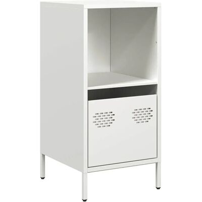 vidaXL Wit Stalen Sideboard - 35x39x73,5 cm - Woonkamer Opbergruimte vidaXL Wit Stalen Sideboard - 35x39x73,5 cm - Woonkamer Opbergruimte