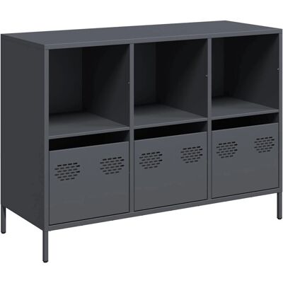 vidaXL 101,5x39x73,5 cm Antracit Stål Skab vidaXL 101,5x39x73,5 cm Antracit Stål Skab