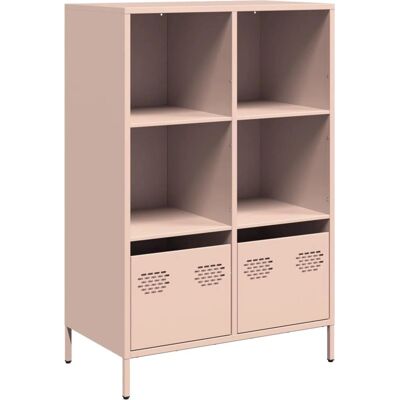 vidaXL Rosa Highboard 68x39x103,5 cm Stahl - Sideboard vidaXL Rosa Highboard 68x39x103,5 cm Stahl - Sideboard