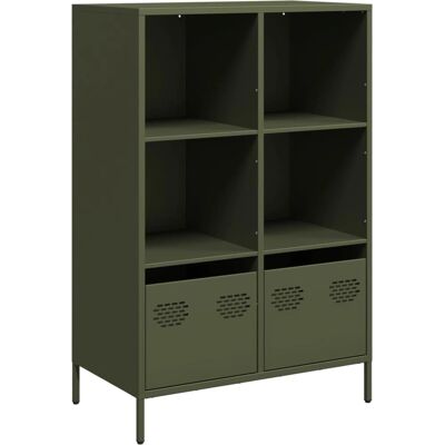 vidaXL Korkeahylly oliivinvihreä 68x39x103,5 cm Teräs - Säilytyskaappi kotiin ja toimistoon vidaXL Korkeahylly oliivinvihreä 68x39x103,5 cm Teräs - Säilytyskaappi kotiin ja toimistoon