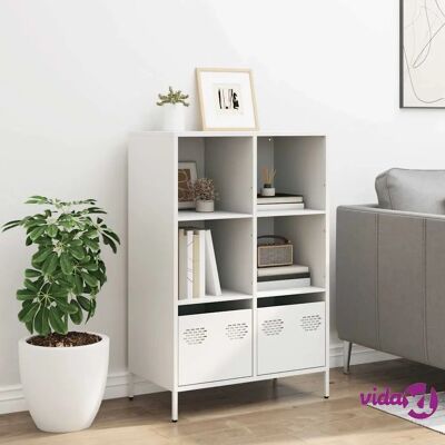 vidaXL Weiß Stahl 68x39x103,5 cm Highboard - Stauraummöbel vidaXL Weiß Stahl 68x39x103,5 cm Highboard - Stauraummöbel