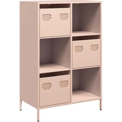 Armario Alto Rosa 68x39x103,5 cm Acero - Aparador de sala Armario Alto Rosa 68x39x103,5 cm Acero - Aparador de sala
