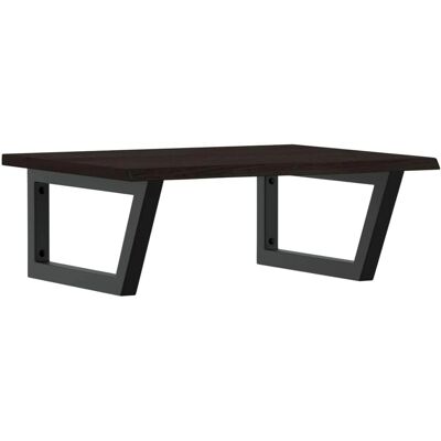 Étagère murale pour lavabo vidaXL en chêne - Acier et bois massif Étagère murale pour lavabo vidaXL en chêne - Acier et bois massif