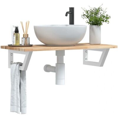 Vidaxl - Acacia Steel - Staal & Akazie - Muurplank Vidaxl - Acacia Steel - Staal & Akazie - Muurplank