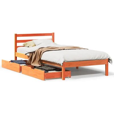 vidaXL Bettrahmen - 135x190 cm - Rustik Kiefernholz vidaXL Bettrahmen - 135x190 cm - Rustik Kiefernholz
