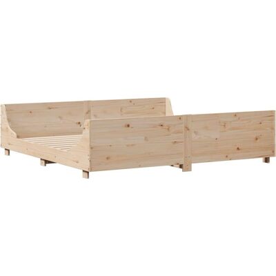 vidaXL Bed Frame Natuurlijk Den 180x200 - Bed Frame vidaXL Bed Frame Natuurlijk Den 180x200 - Bed Frame