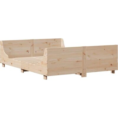vidaXL 140 x 190 cm Bed Frame Wit - Bed Frame vidaXL 140 x 190 cm Bed Frame Wit - Bed Frame