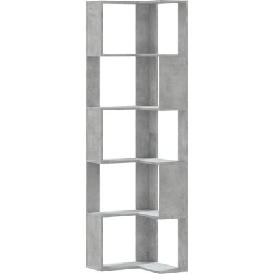 vidaXL Estantería esquina 5 niveaux bois gris - Publicité vidaXL Estantería esquina 5 niveaux bois gris - Publicité