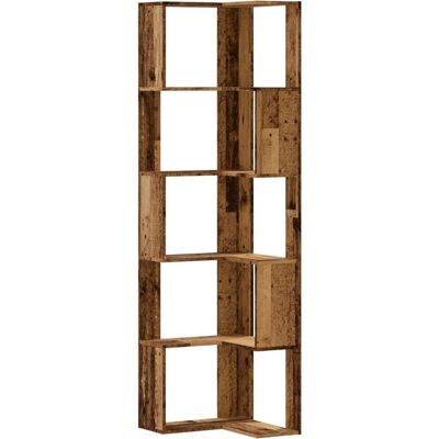 vidaXL Eck-Bücherregal Altholz 5 Böden - Eckregal vidaXL Eck-Bücherregal Altholz 5 Böden - Eckregal