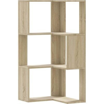 vidaXL Hoekkast 3 Laags eikenhout - Hoekboekenkast vidaXL Hoekkast 3 Laags eikenhout - Hoekboekenkast