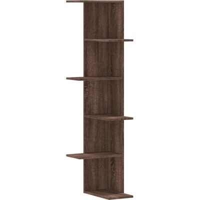 vidaXL Wandregal Ecke Eiche 36,5x36,5x140 cm - Wandmontage vidaXL Wandregal Ecke Eiche 36,5x36,5x140 cm - Wandmontage
