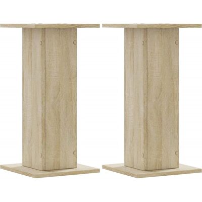 vidaXL Sonoma Oak Speaker Stands 2 pcs - Speaker Floor Stand vidaXL Sonoma Oak Speaker Stands 2 pcs - Speaker Floor Stand